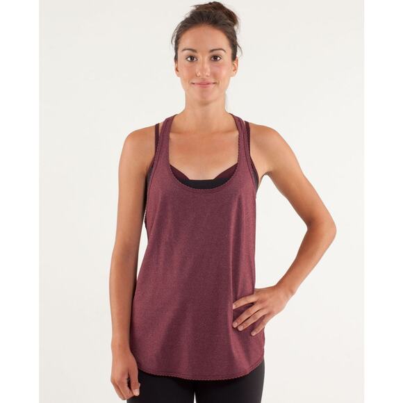 Lululemon 105 F Singlet Yoga Activewear Tank Top Red 4 - Picture 3 of 8